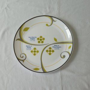 Portion Control Porcelain Plate-